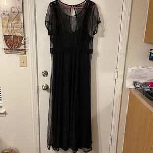Torrid lace overlay floor length dress